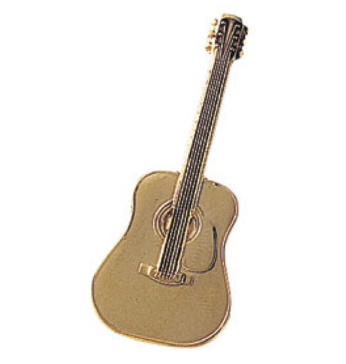 スタンダードブローチ(全50種) フォークギター／ゴールド