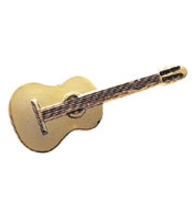 スタンダードブローチ(全50種) クラシックギター／ゴールド