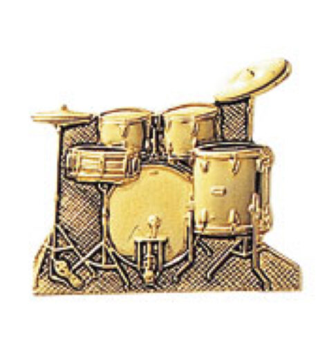 スタンダードブローチ(全50種) ドラムセット／ゴールド