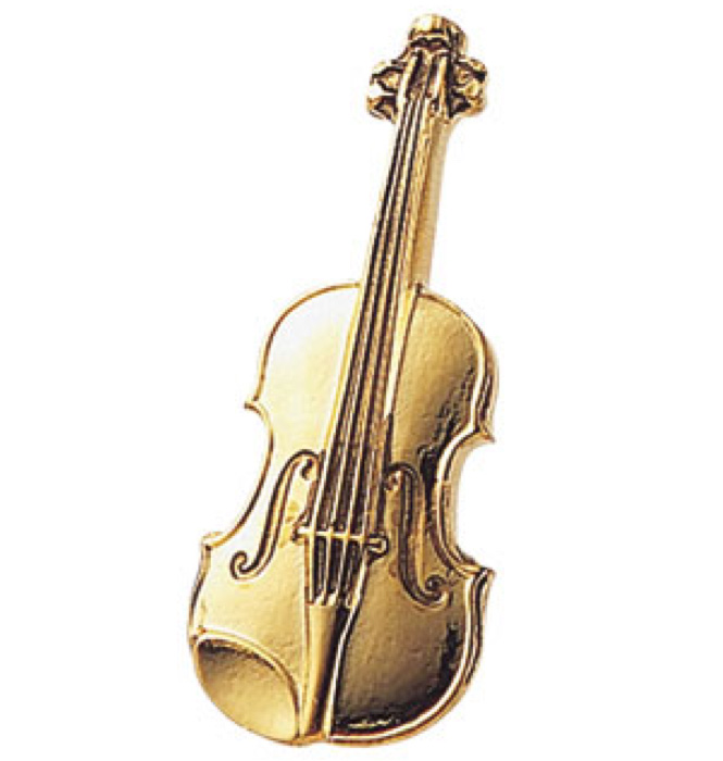 スタンダードブローチ(全50種) バイオリン／ゴールド