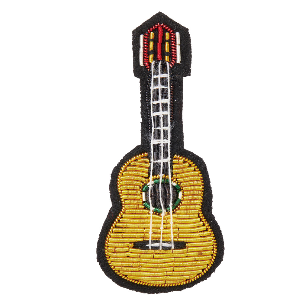 エンブロイダリー(刺繍)ブローチ(全6種) アコースティックギター