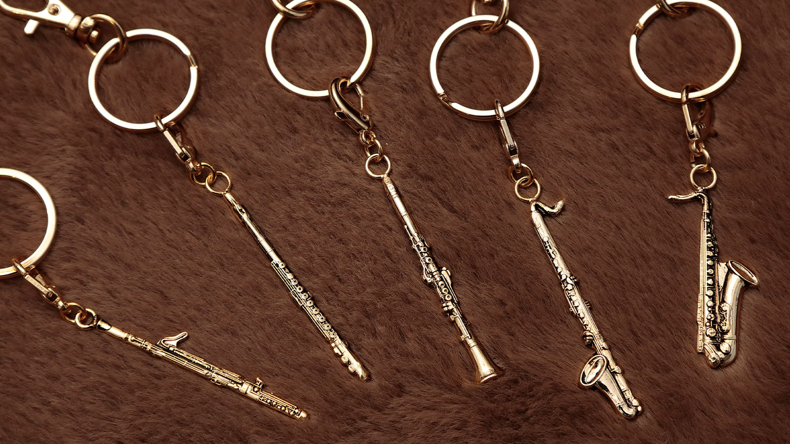 吹奏楽部向け 真鍮 楽器モチーフアクセサリー